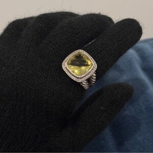 David Yurman Lemon Citrine
Albion Ring Size 9‎ with Diamonds 925
Silver